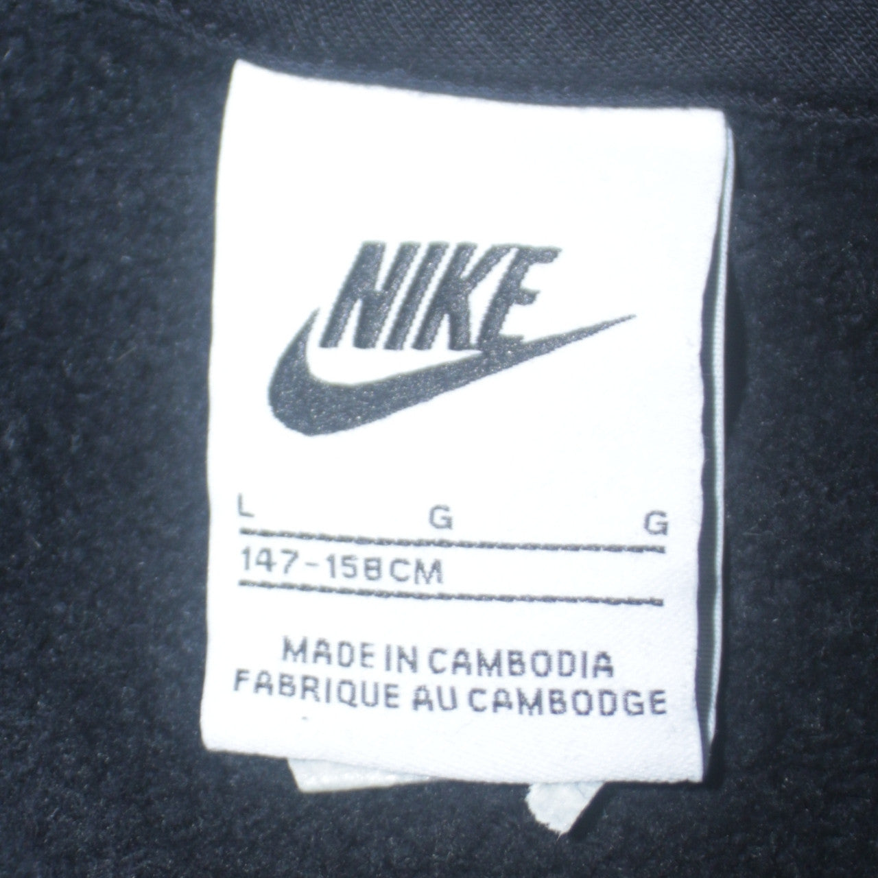 Nike Boys Black Pullover Fleece Hoodie Size 158cm Regular Fit