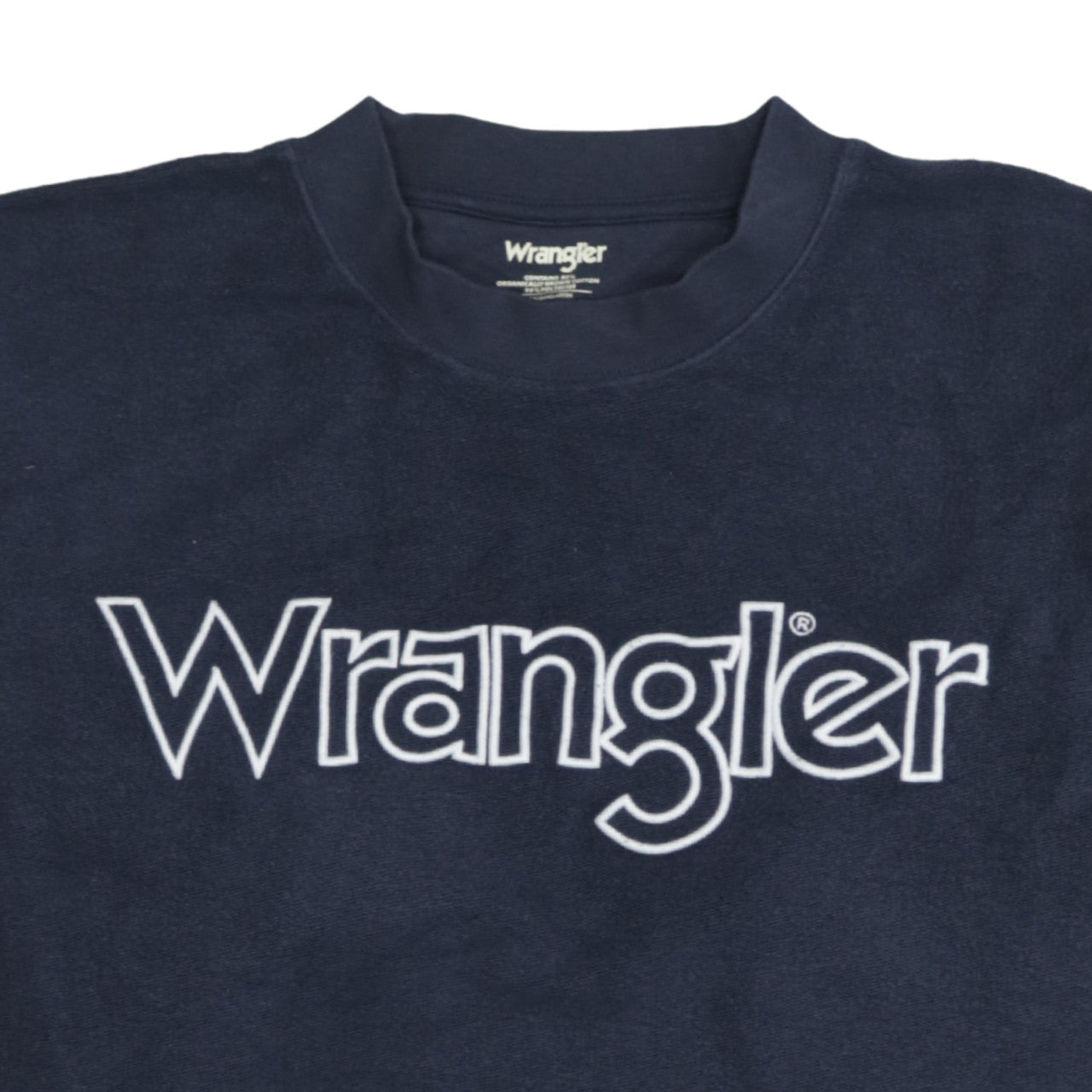 Wrangler Men's Blue Pullover Sweatshirt M Embroidered Logo Crew Neck