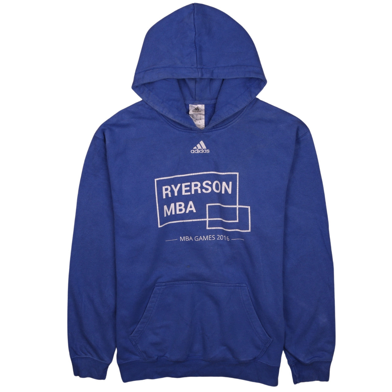 Adidas Men’s Blue Pullover Hoodie Size S Ryerson MBA Graphic