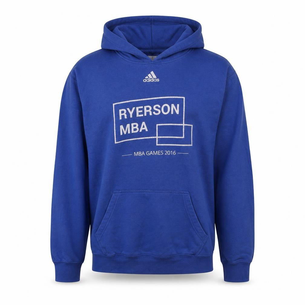 Adidas Men’s Blue Pullover Hoodie Size S Ryerson MBA Graphic
