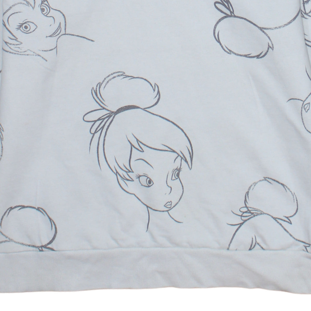 Additional view of Disney Classics at George Women’s White Tinker Bell Sweatshirt, size M, 12-14