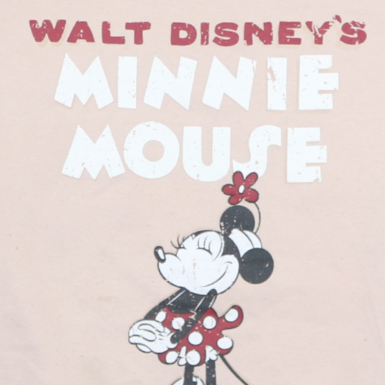 Disney Women Beige Minnie Mouse Pullover Sweatshirt Size M 12/14