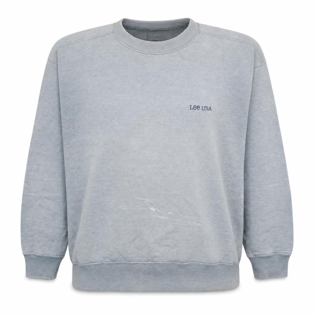 Lee USA Men's Grey Vintage Pullover Crew Neck Sweatshirt L
