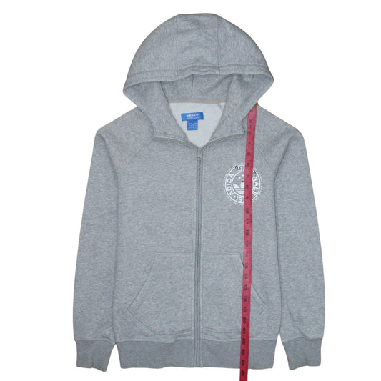 Adidas Originals Women's Grey Full Zip Hoodie Size 12