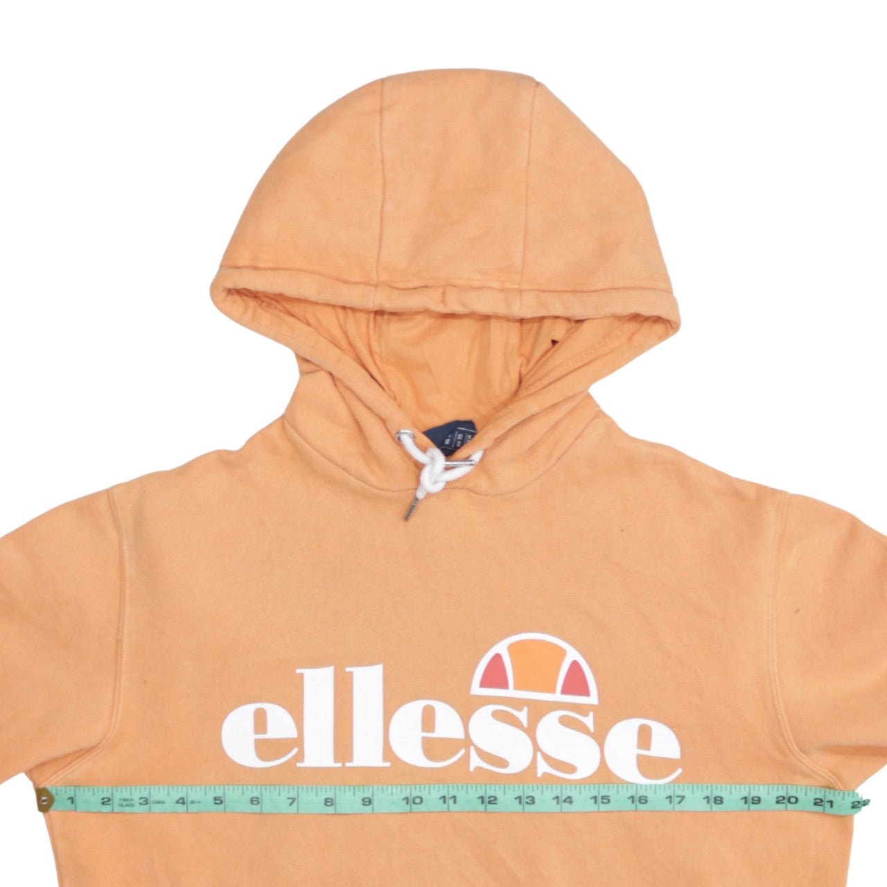 Ellesse Womens Orange Pullover Hoodie UK 10 Cotton Blend Casual
