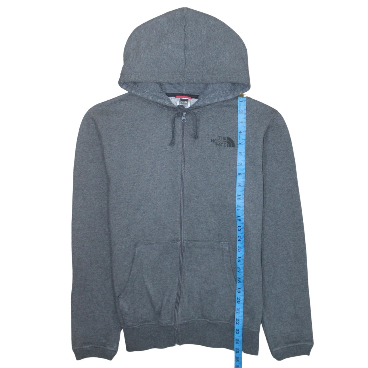 The North Face Mens Grey Full Zip Hoodie Size S Outdoor Fleece