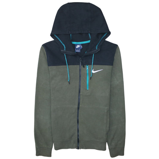 Nike Men’s Green Full Zip Hoodie Small Logo Sportswear
