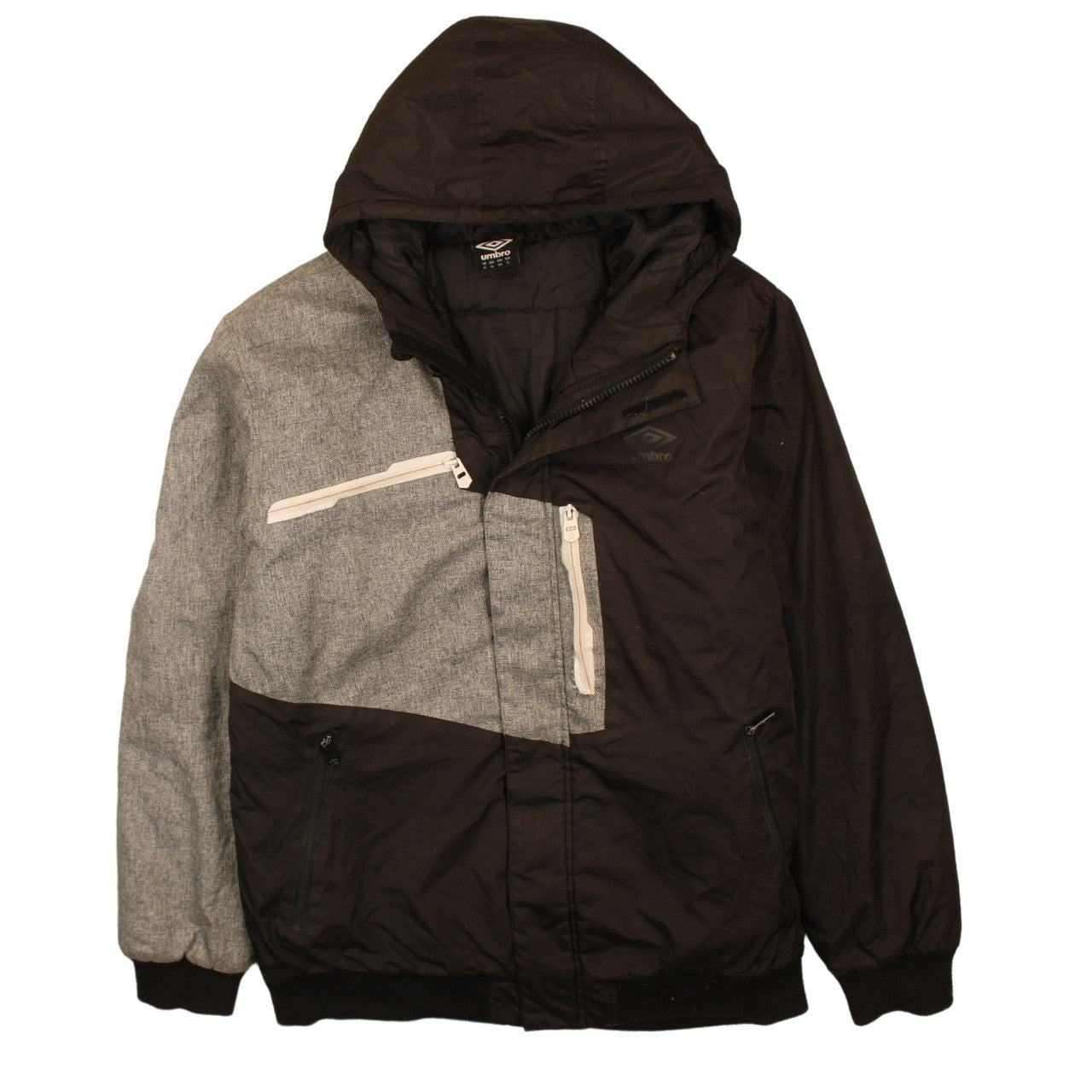 Umbro Men's Black XL Hooded Puffer Jacket Winter Coat