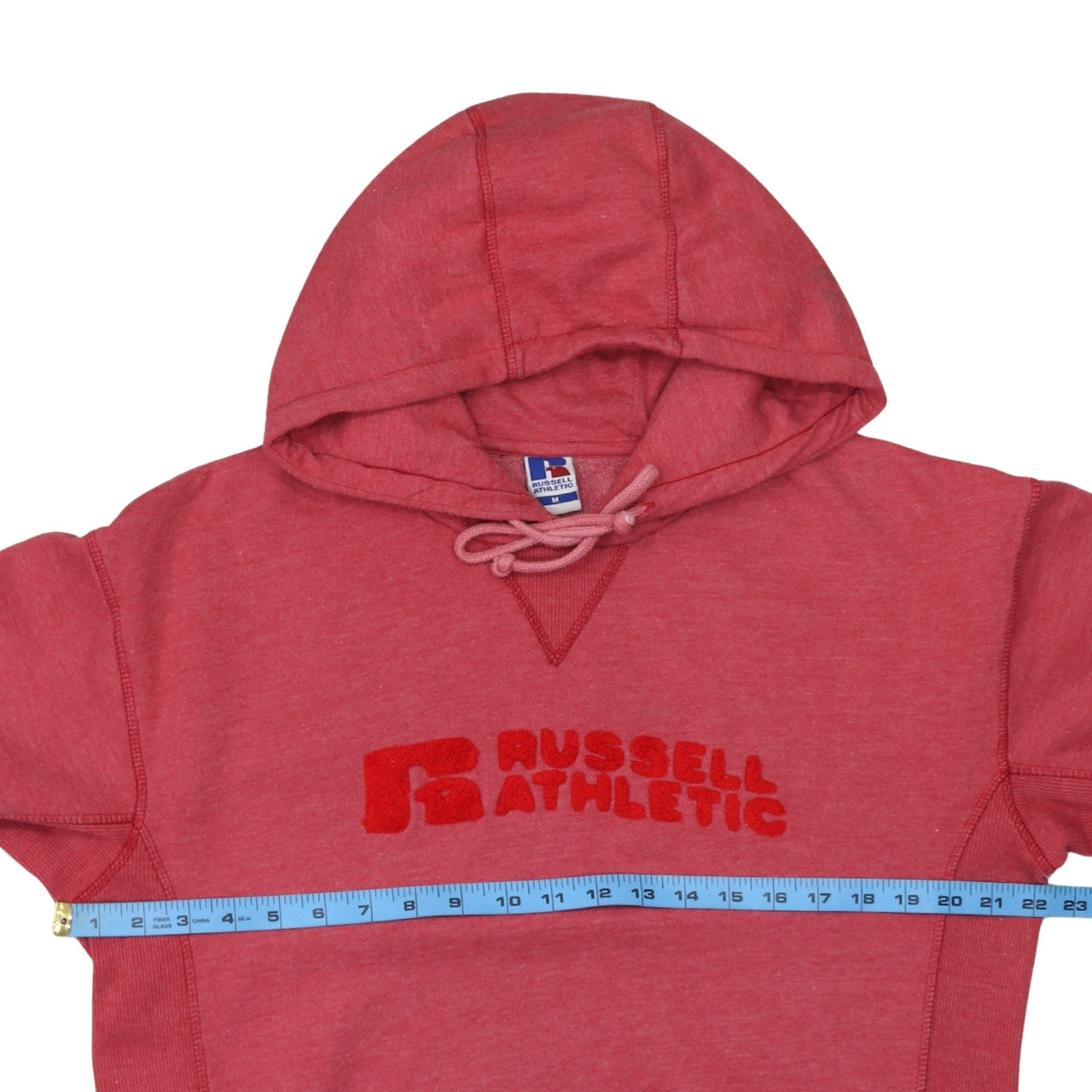 Russell Athletic Men's Red Pullover Hoodie Size M Fleece Sportswear