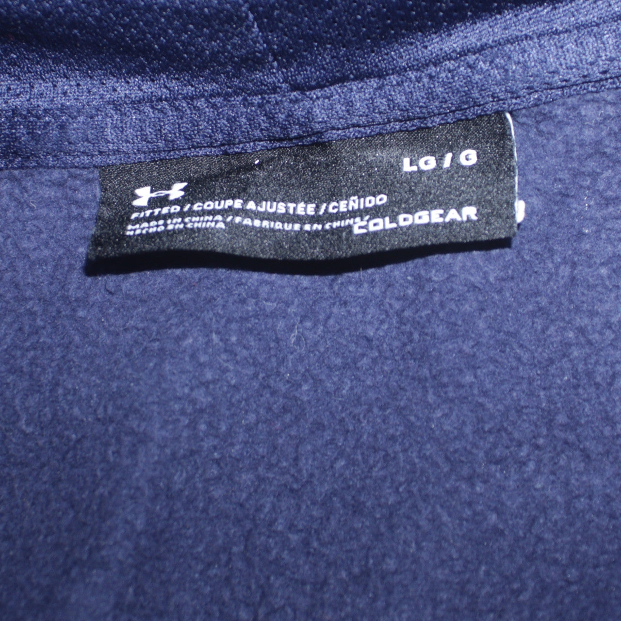 Under Armour Men's Navy Full Zip Hoodie Size L ColdGear