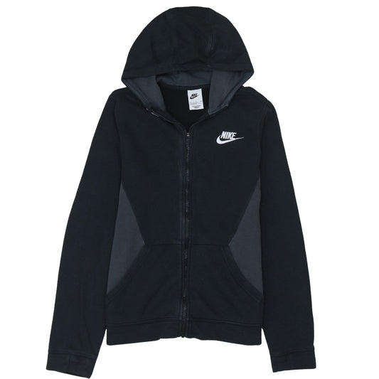 Nike Boys Black XL Full Zip Fleece Hoodie with Logo