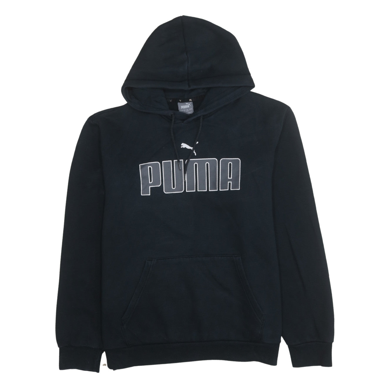 Puma Men's Black Pullover Hoodie Size L Graphic Sportswear