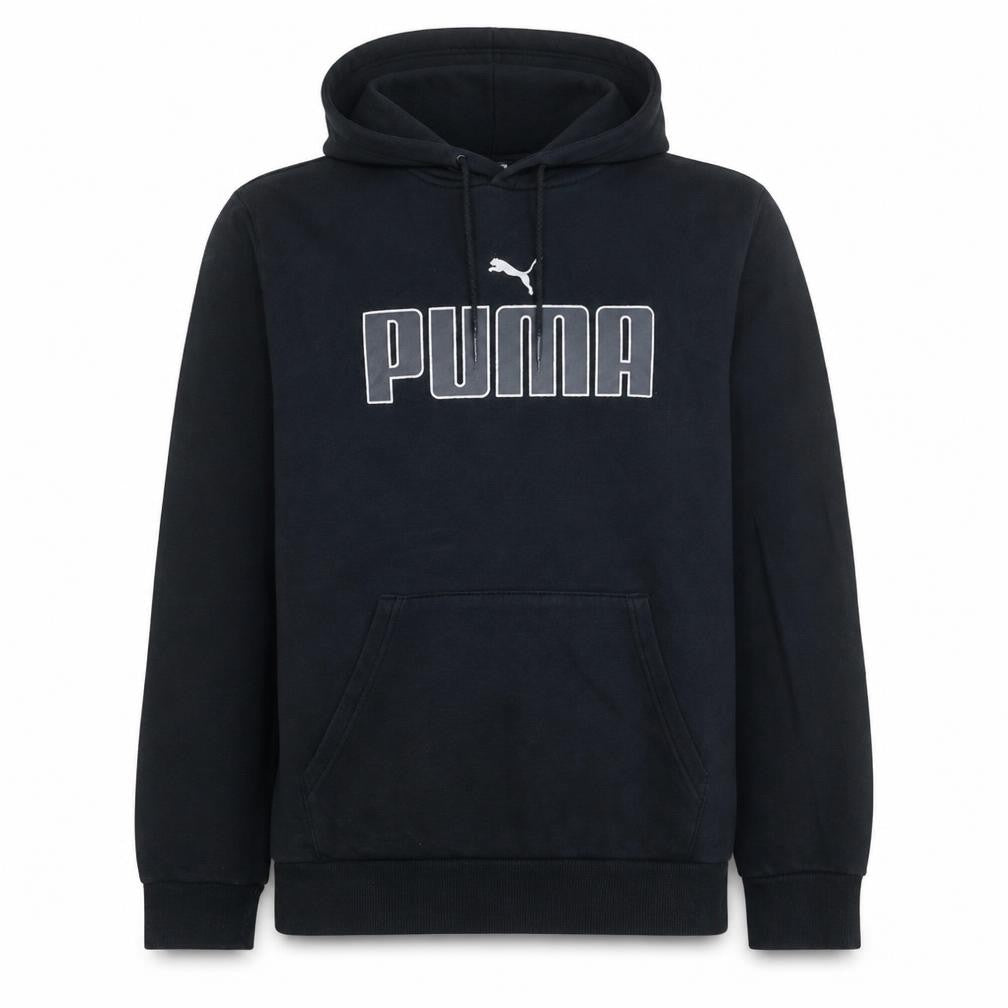 Puma Men's Black Pullover Hoodie Size L Graphic Sportswear