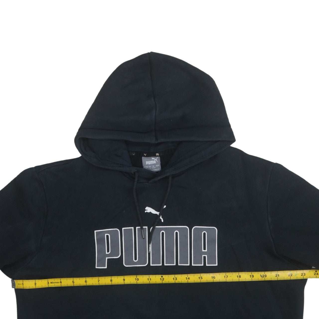 Puma Men's Black Pullover Hoodie Size L Graphic Sportswear
