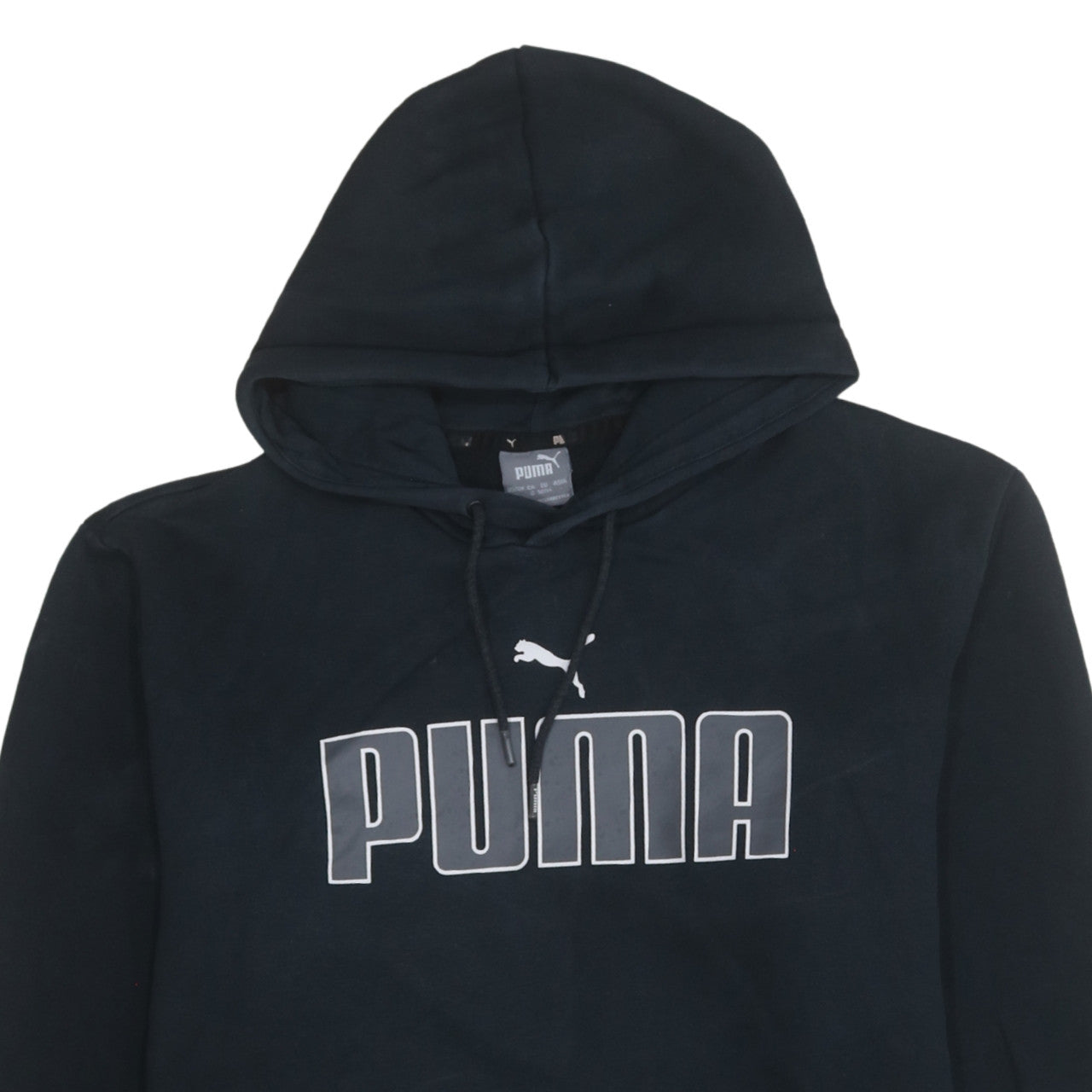 Puma Men's Black Pullover Hoodie Size L Graphic Sportswear