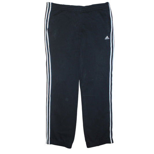 Adidas Teens Black Track Pants 15-16Y Elastic Waist Activewear