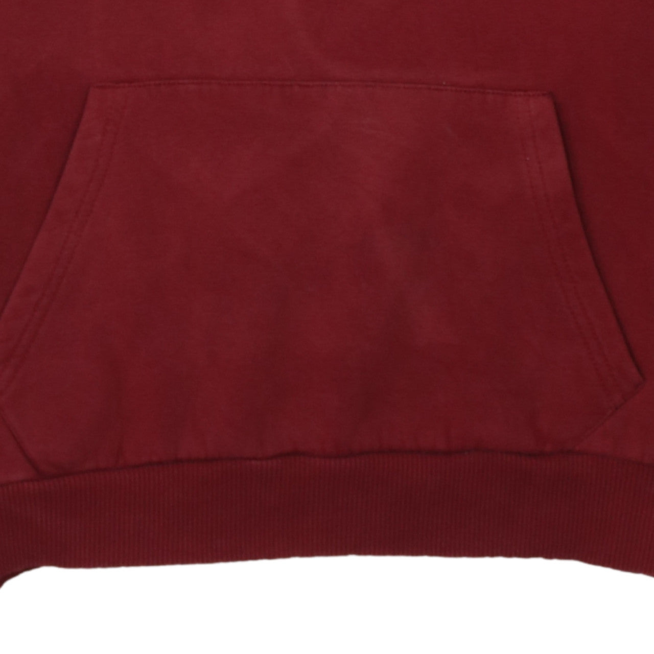 Napapijri Men's Red Pullover Hoodie M Logo Patch Fleece Sweatshirt