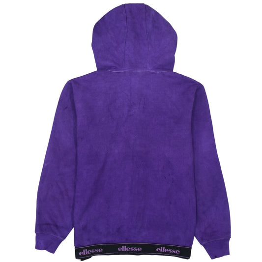 Ellesse Women Purple 1/4 Zip Hooded Pullover Sweatshirt M