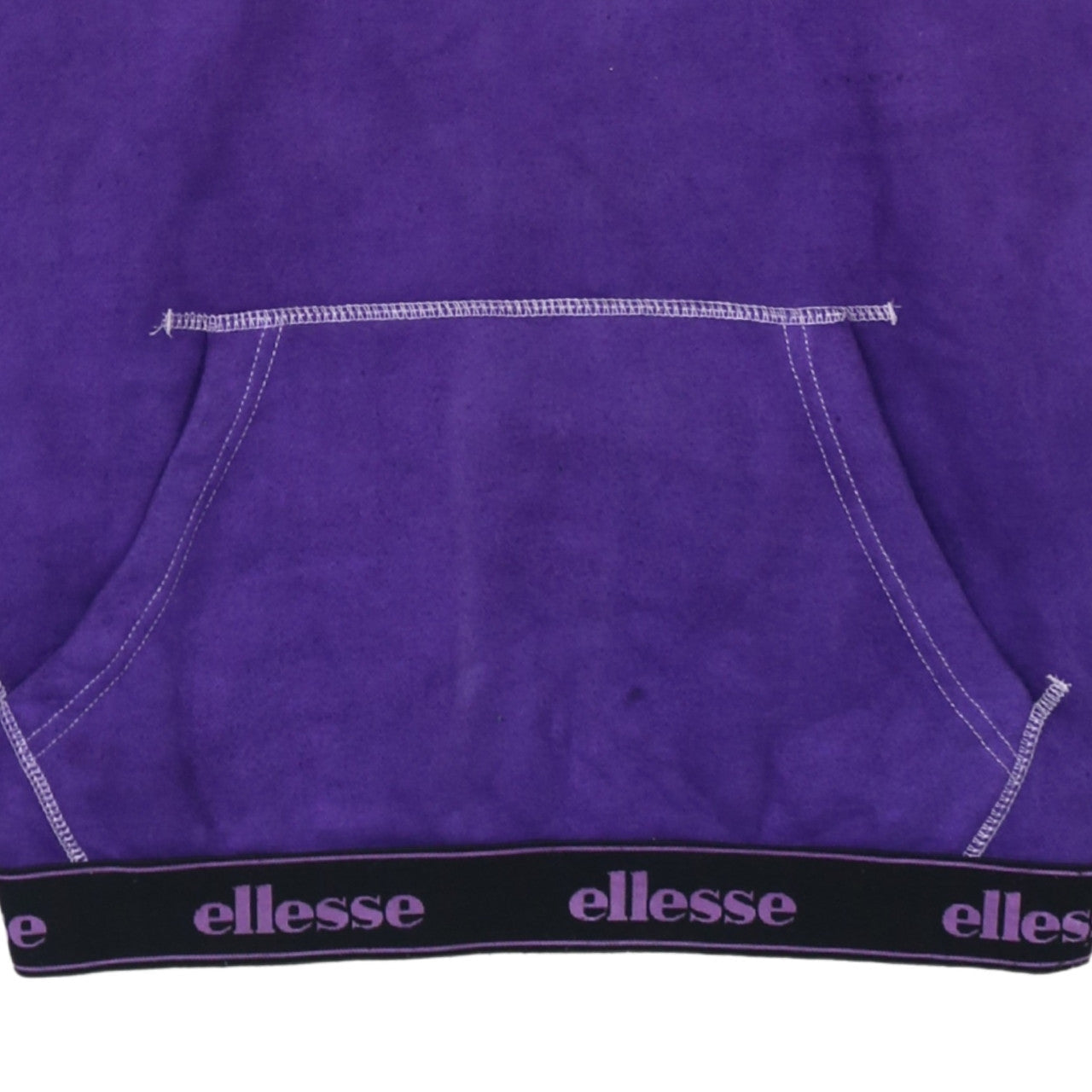Ellesse Women Purple 1/4 Zip Hooded Pullover Sweatshirt M