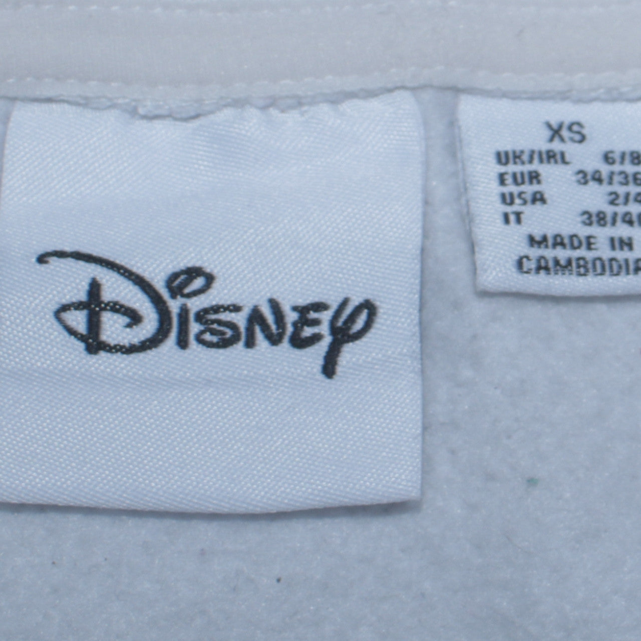 Disney Womens White Mickey Mouse Graphic Pullover Hoodie XS