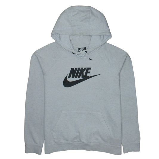 Nike Men's Grey Pullover Hoodie M Sports Logo Sweatshirt