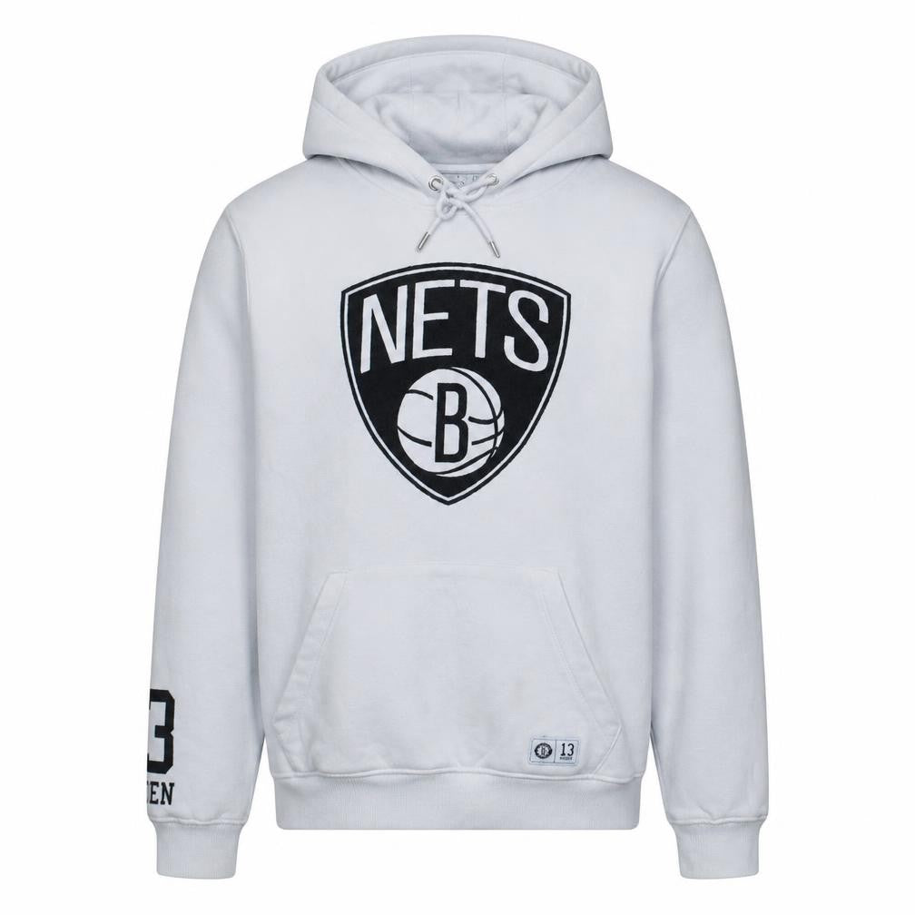 Primark NBA Brooklyn Nets Men's White Pullover Hoodie M