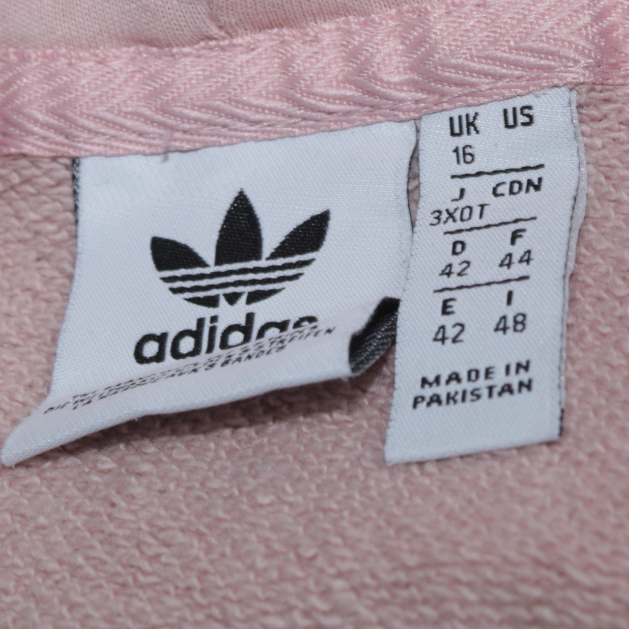 Adidas Women Pink Hoodie Size 16 Pullover Cotton Graphic Logo