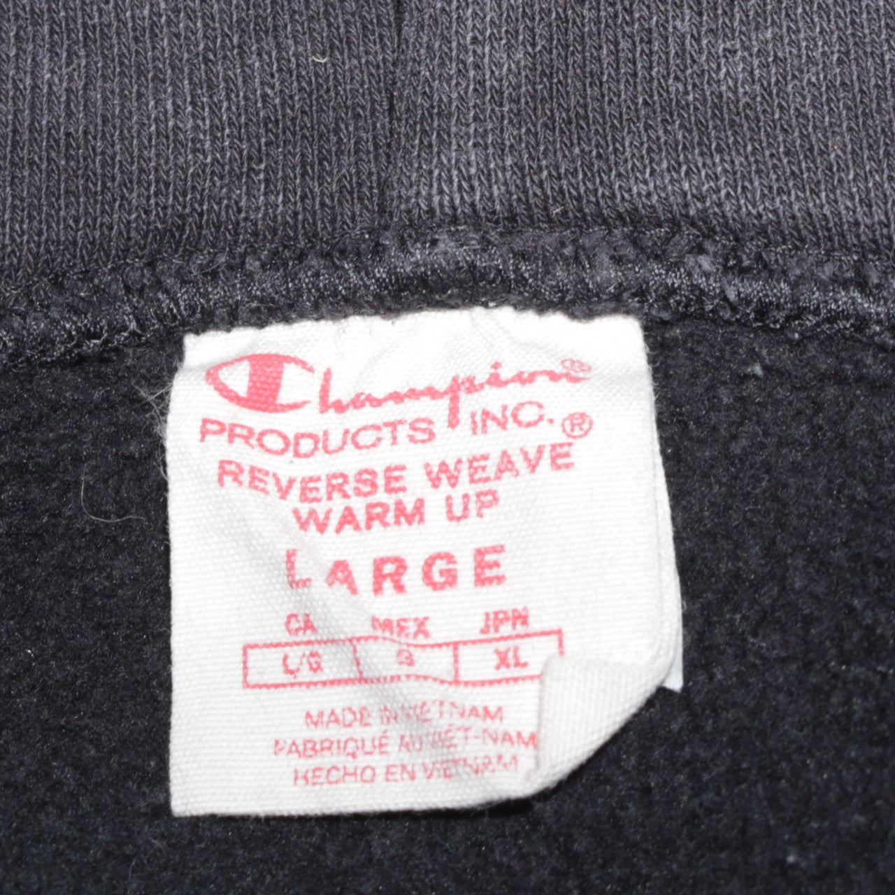 Champion Men's Black Large 1/2 Zip Hoodie Reverse Weave Sweatshirt