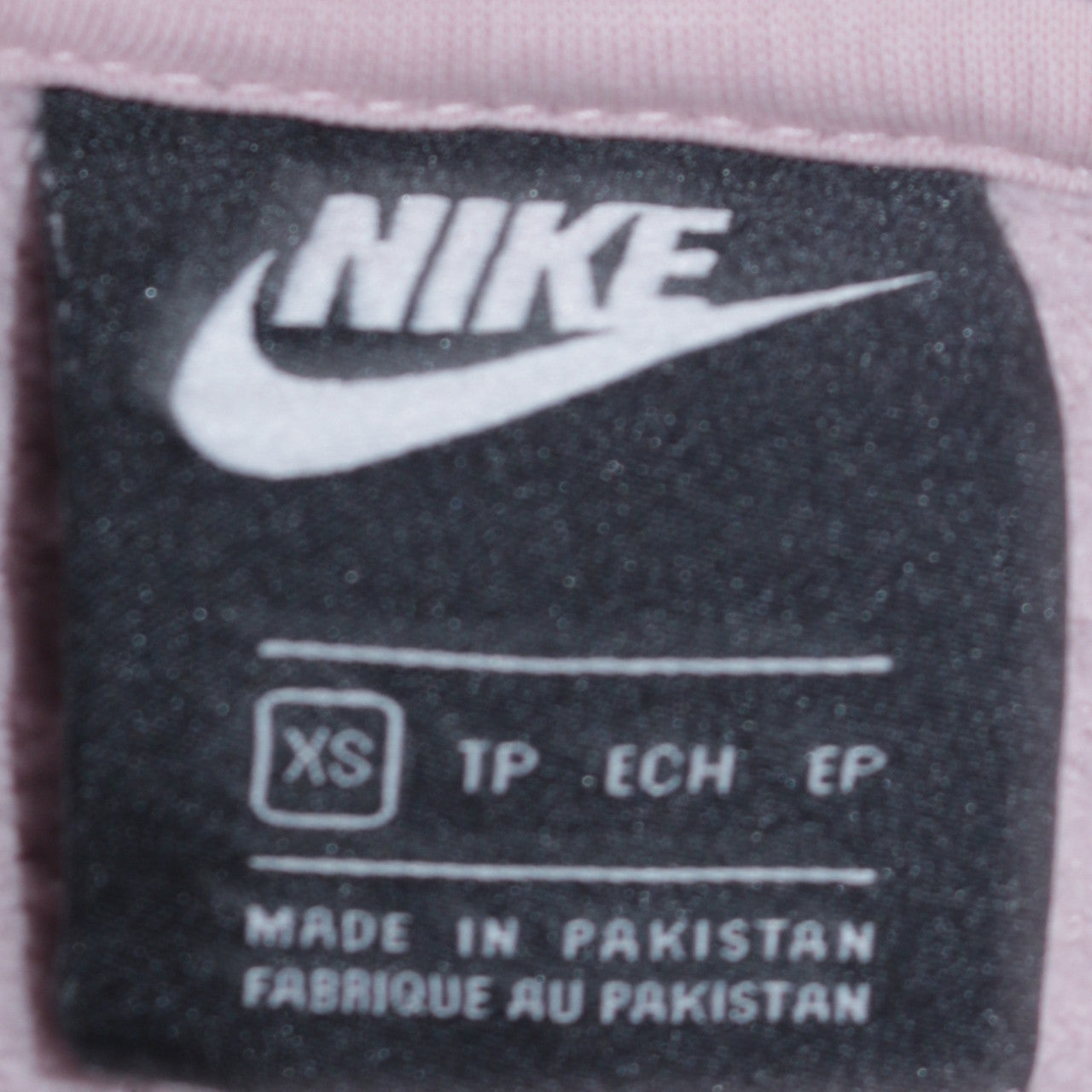 Nike Womens Pink Pullover Hoodie XS Cotton Blend Logo Sweatshirt