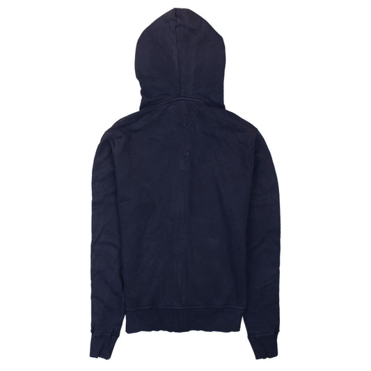 Tommy Hilfiger Men's Blue Full Zip Hoodie Size S Logo Trim