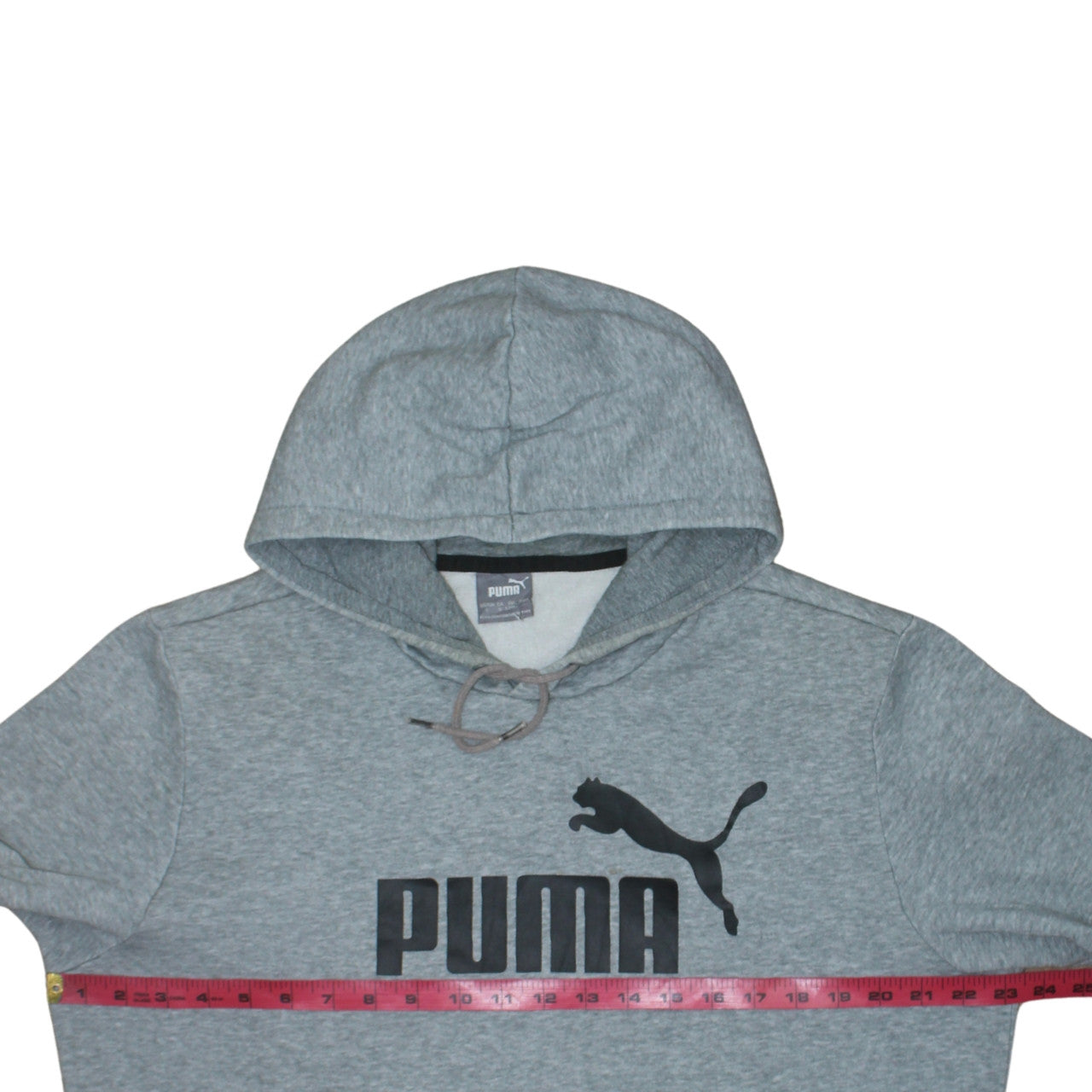 Puma Men’s Grey Pullover Hoodie Size L Regular Fit Sportswear