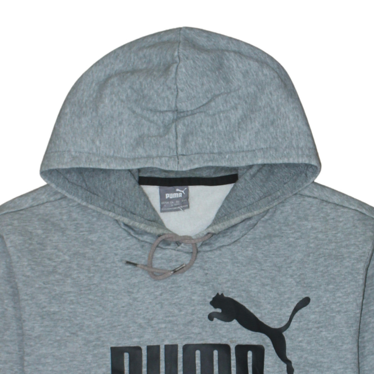 Puma Men’s Grey Pullover Hoodie Size L Regular Fit Sportswear