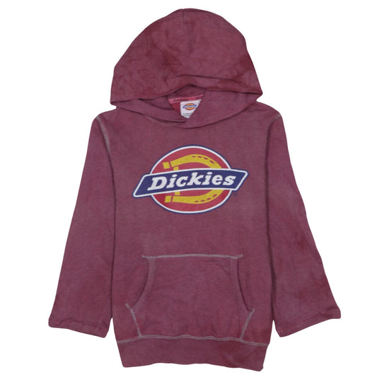 Dickies Women’s Maroon Pullover Hoodie M Cotton Logo Print