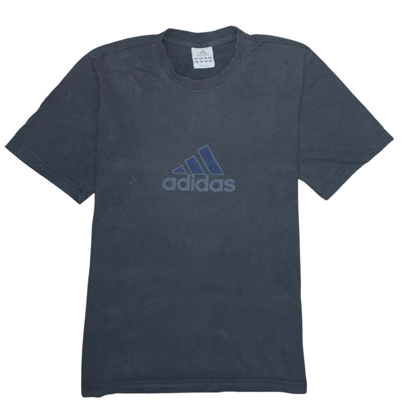 Adidas Men’s Black Cotton Short Sleeve Logo Sports T-Shirt Size S