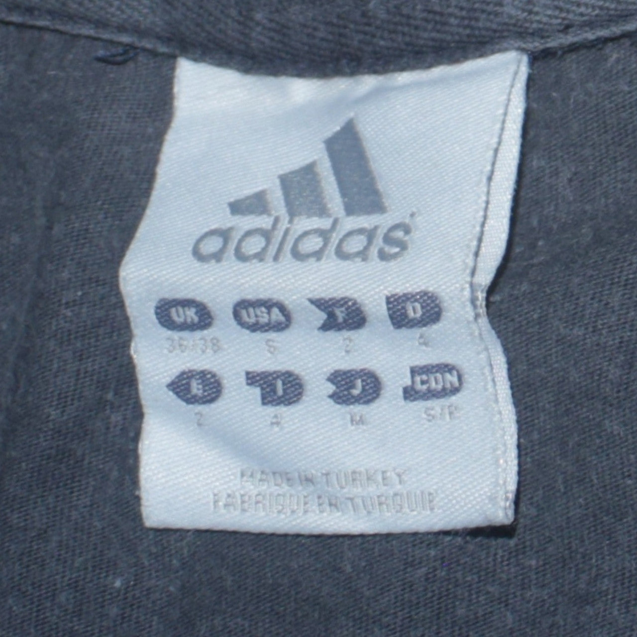 Adidas Men’s Black Cotton Short Sleeve Logo Sports T-Shirt Size S