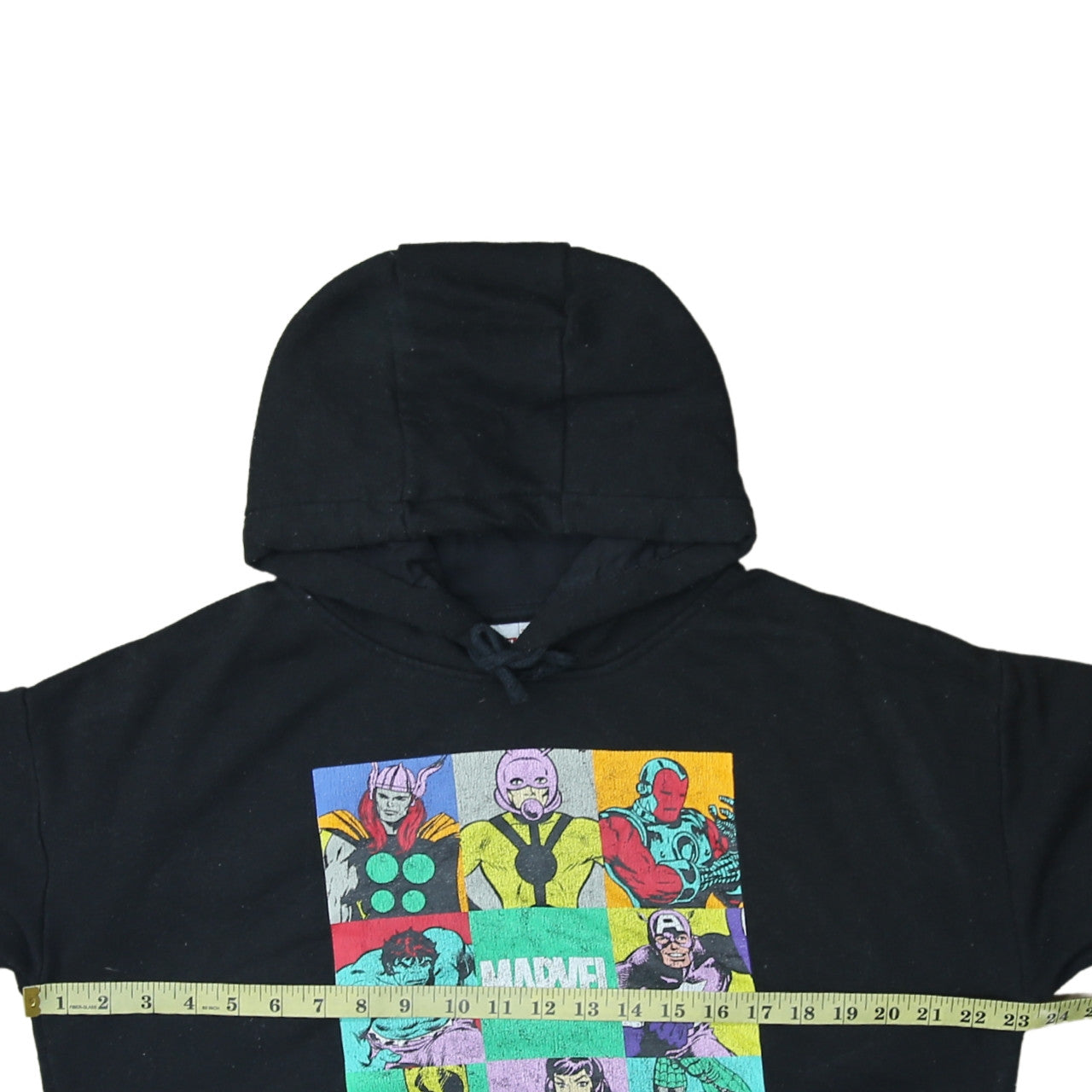 Primark Marvel Black Hoodie L 14/16 Women's Pullover Graphic Print Sweatshirt