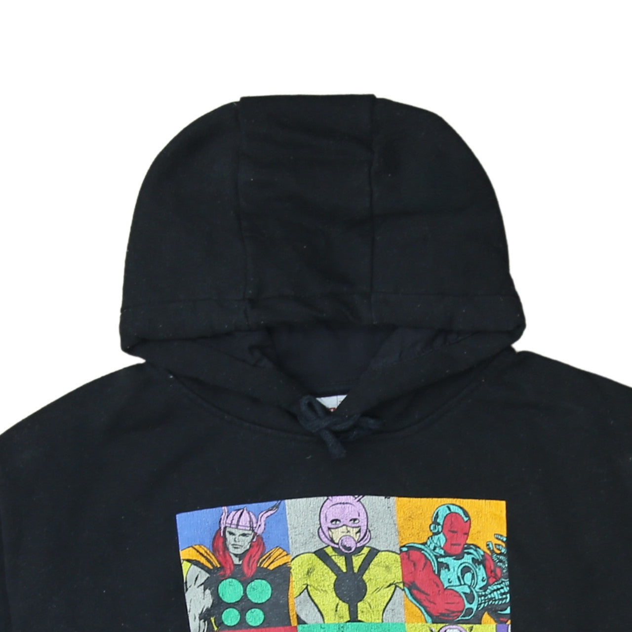 Primark Marvel Black Hoodie L 14/16 Women's Pullover Graphic Print Sweatshirt