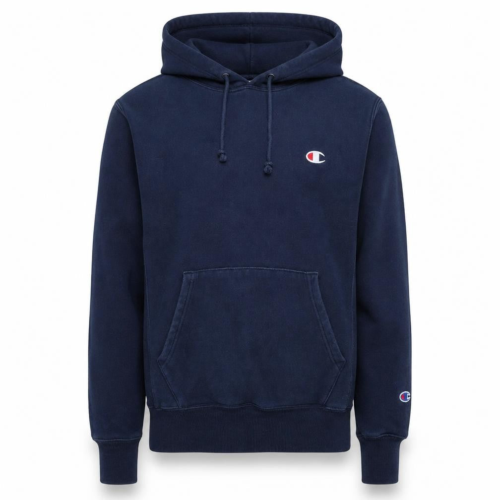 Champion Mens Navy Blue XS Pullover Hoodie Reverse Weave Sweatshirt