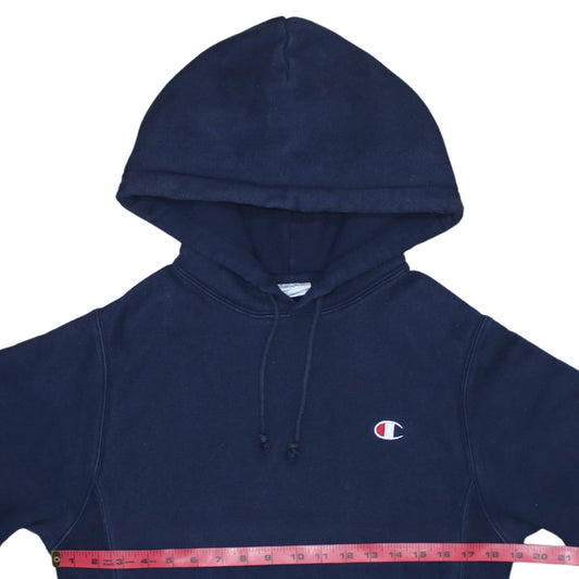 Champion Mens Navy Blue XS Pullover Hoodie Reverse Weave Sweatshirt