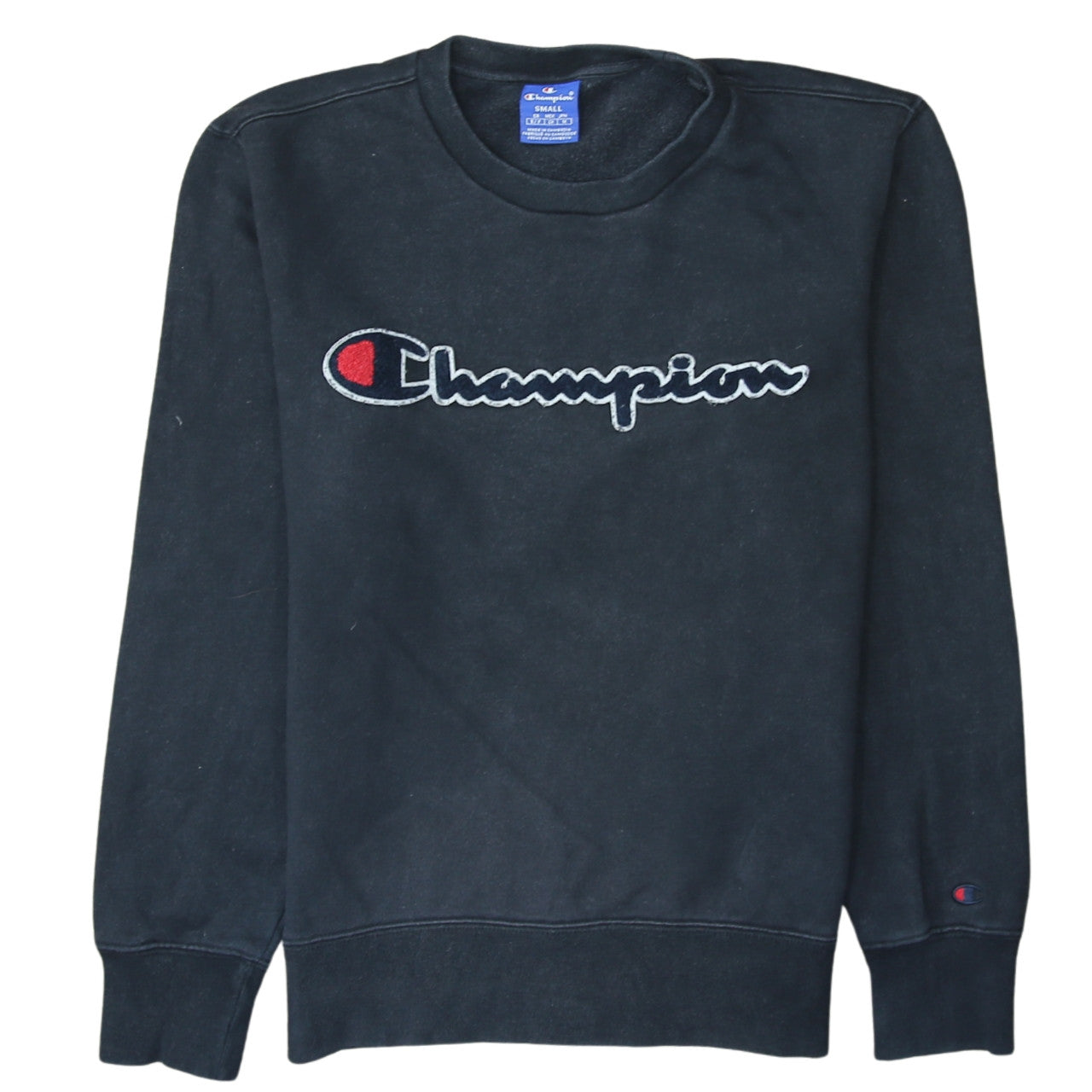 Champion Men's Black Small Pullover Sweatshirt Embroidered Logo