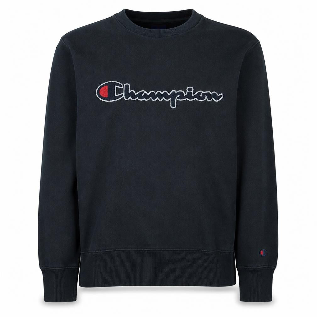 Champion Men's Black Small Pullover Sweatshirt Embroidered Logo