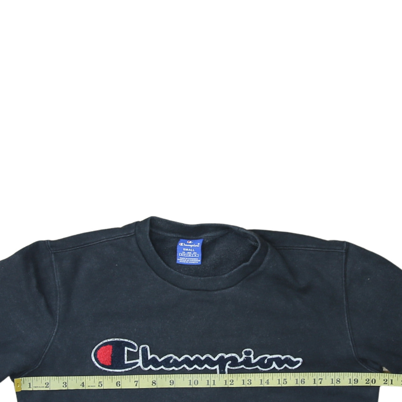 Champion Men's Black Small Pullover Sweatshirt Embroidered Logo