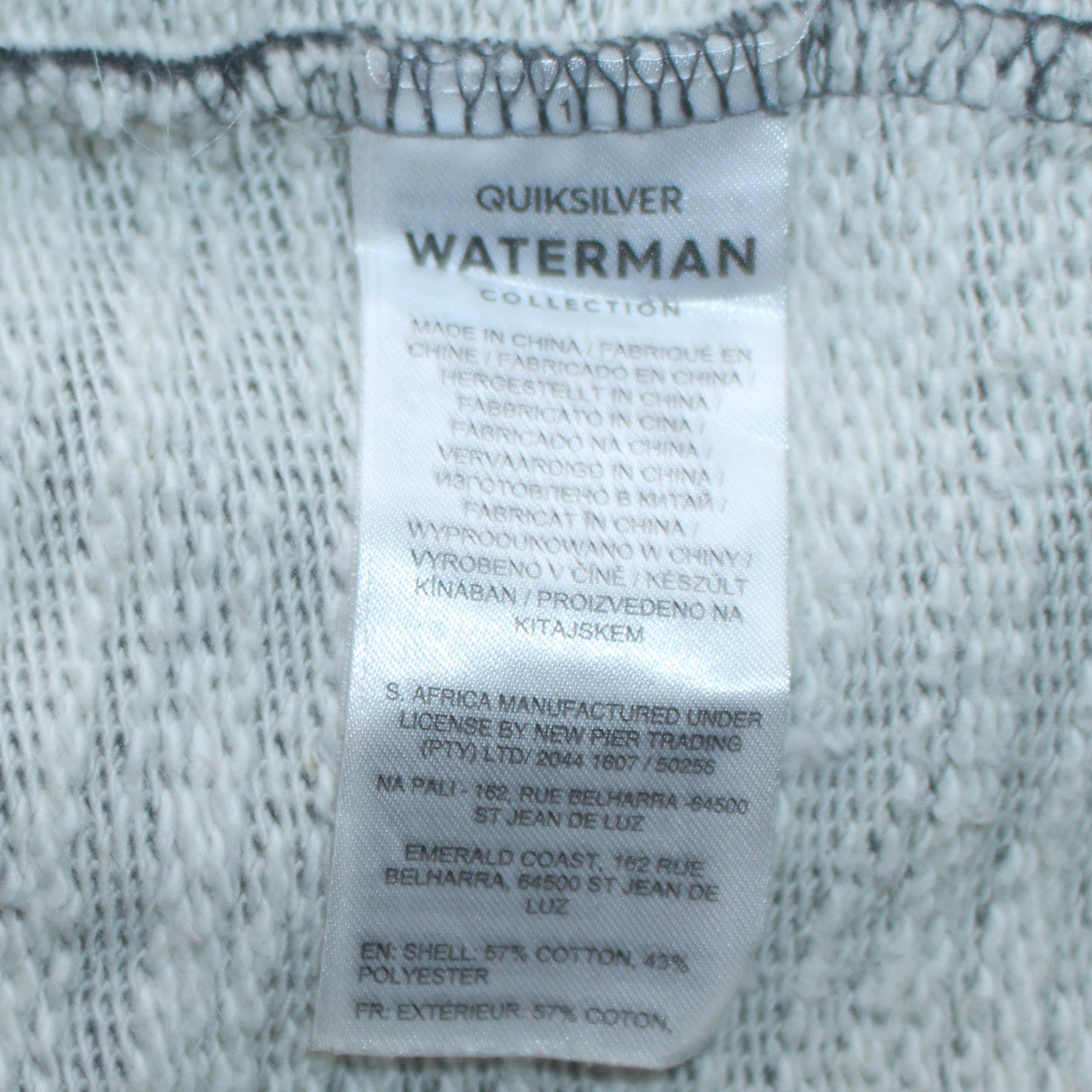Quiksilver Waterman Grey Men’s XL Pullover Hoodie