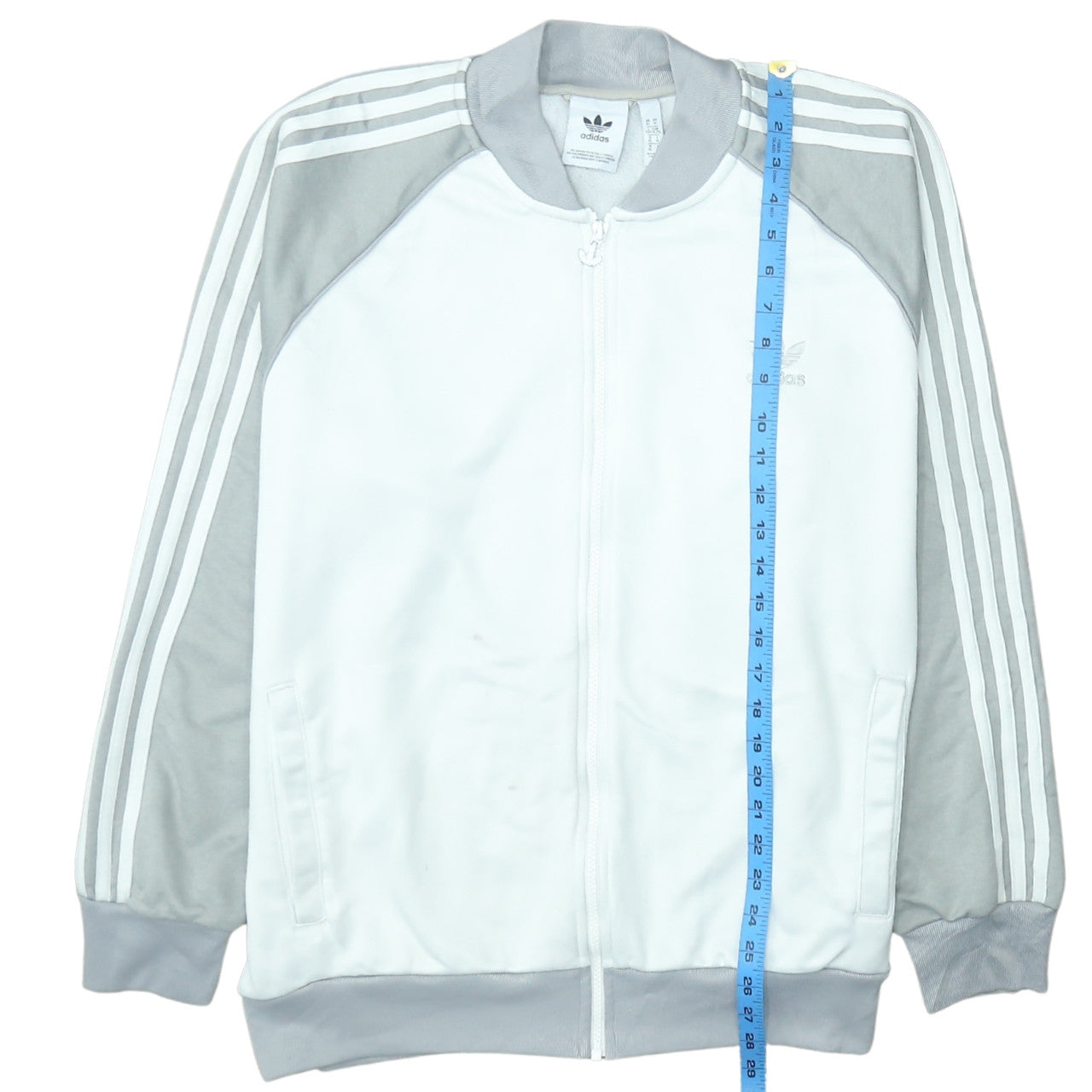 Adidas Men's White XL Track Jacket Full Zip Classic Activewear