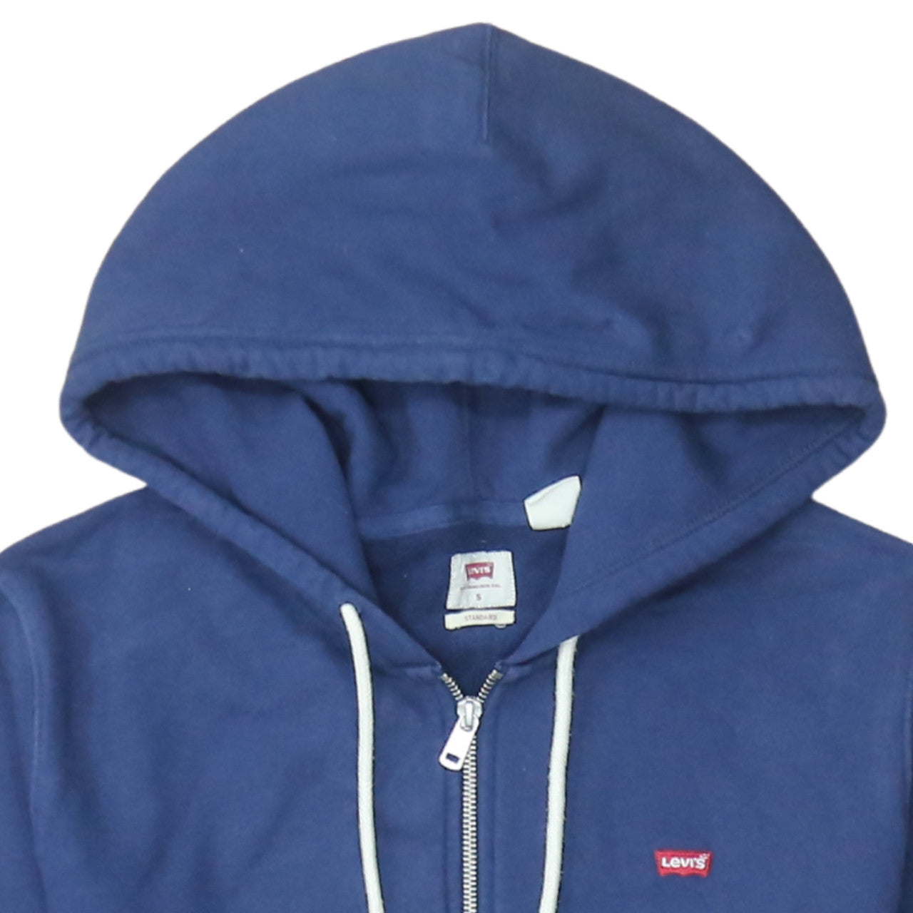 Levi's Men's Blue Full Zip Hoodie Small Classic Cotton Blend