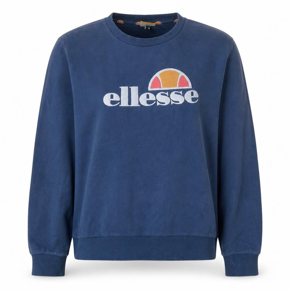 Ellesse Womens Blue Size 16 Pullover Sweatshirt Logo Crew Neck