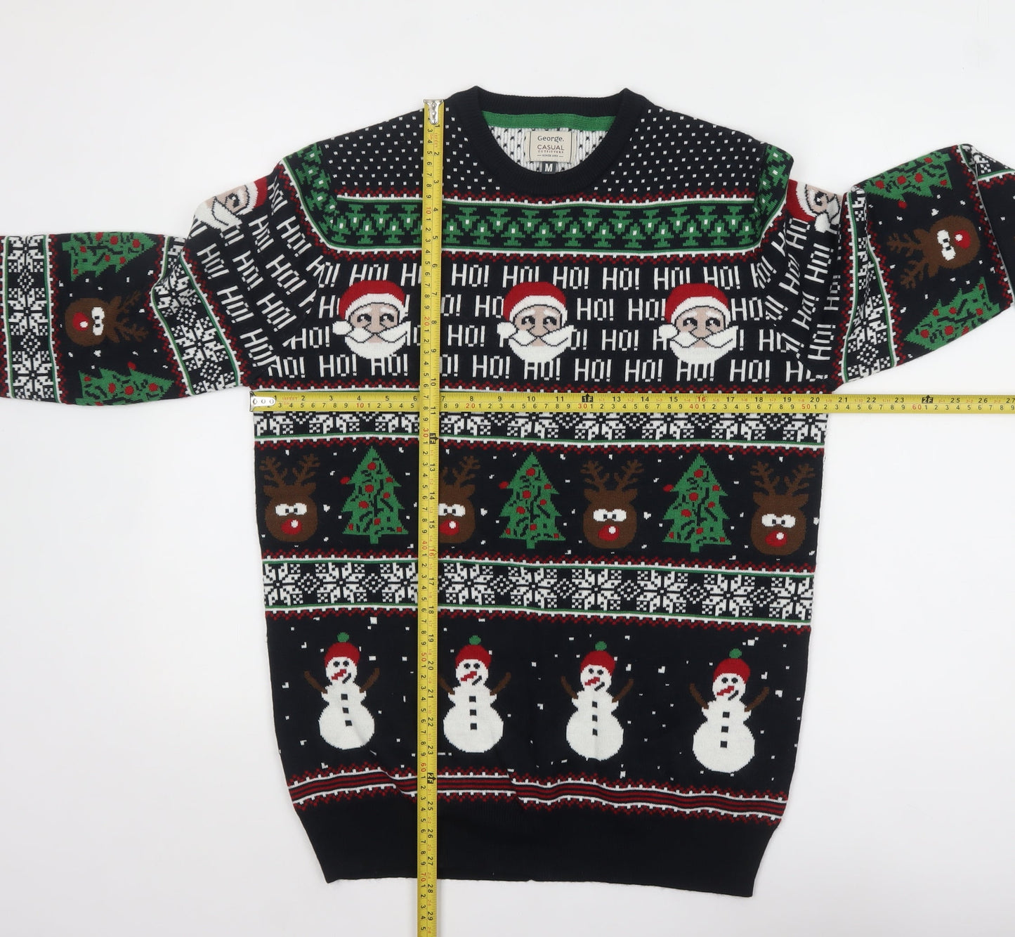 George Men's Multicoloured Christmas Pullover Jumper M