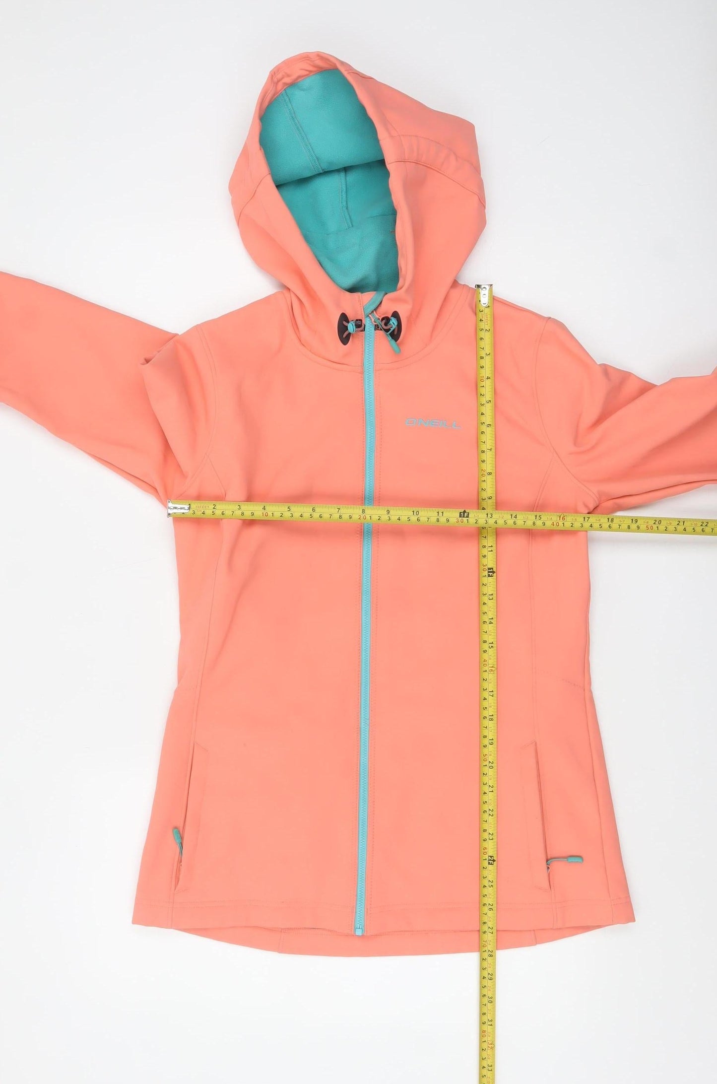 O'Neill Women's Orange Softshell Hooded Jacket Size 12 Regular Fit