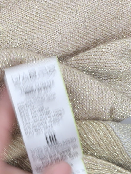 Marks and Spencer Women's Beige V-Neck Button Knit Cardigan M