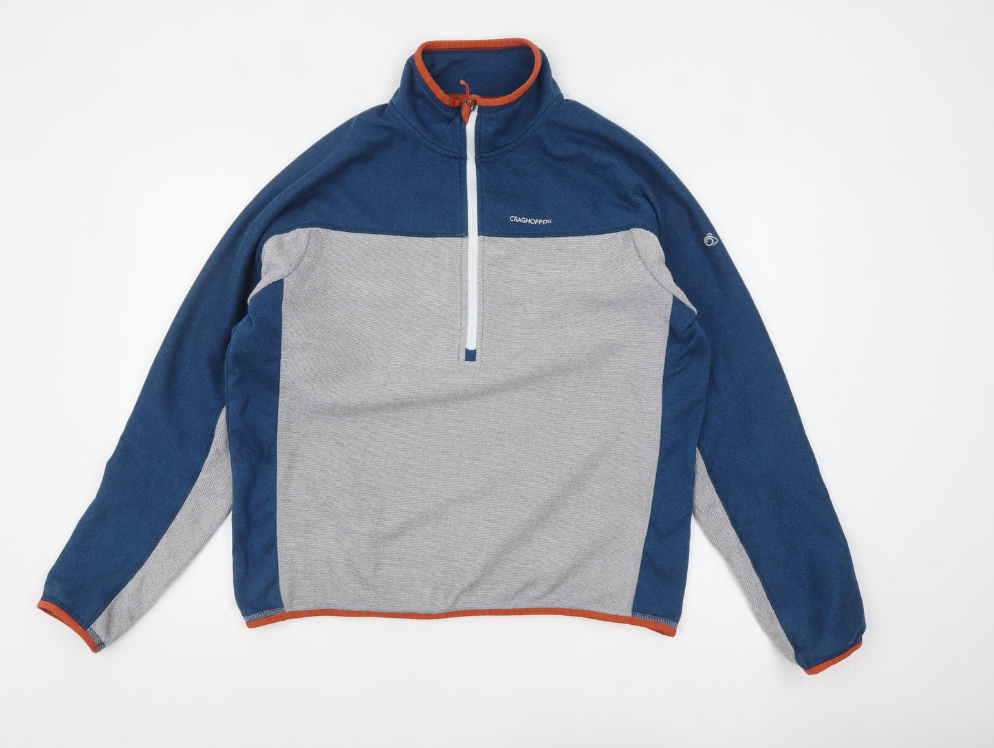 Craghoppers Men's Blue Fleece 1/4 Zip Pullover Sweatshirt Size L